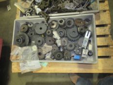 One lot assortment of sprockets-- Removal and loading free. Optional prep for shipping $25.00.