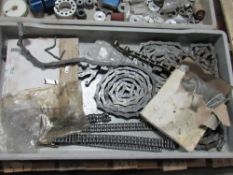 One lot assortment chains -- Removal and loading free. Optional prep for shipping $25.00.