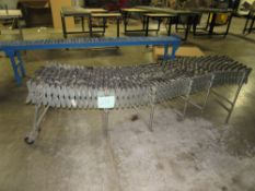 Flexible Skate Conveyor - expended to 25 ft, and 8 ft packed -- (RIGGING INCLUDED WITH SALE