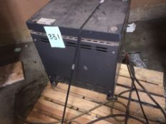 C & D Battery Charger - 48 Volt, 185 Amps, 24 Cells on metal stand - Removal and loading charges are