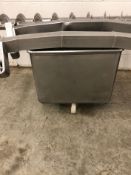 Portable Stainless Steel Tote for Bridge Dump, Approximately 26” x 26”