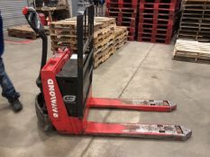 Raymond Walk Behind Electric Pallet Jack, Model 102T-F45L, S/N 102-12-23658, 4,500 LB Cap,