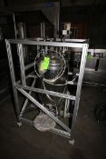 S/S Jacketed Reactor, -20 Degrees F @ 95 PSI, Mounted on Frame (LOCATED IN FT. WORTH, TX)