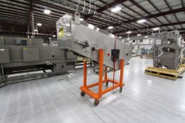 IAC Full Depth Uncaser Head, S/S Frame, Includes Portable Rack, S/N: 93-270-008, Dims: 6ft L x 2ft W