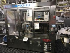 KHS Carmichael Model 920B Roll Fed Labeler, S/N: 2412-B5-0034-SP-CW, Dual unwind station, S/S