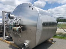 4600 Gal. S/S Vertical Tank, Top Mounted Agitator, Top and Side Man-way
