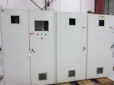 4 Door Control Cabinet Complete w/ Allen Bradley SLC 5/04 CPU, Allen Bradley Panelview 1000 Touch