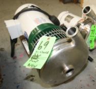 Tri-Clover 3 hp Centrifugal Pump, Model C218 with 2