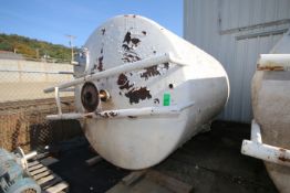 Aprox 4,000 Gallon Dome Top, Cone Bottom, Jacketed S/S Mix Tank, Top Access Door, Bottom and Side