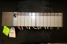 Allen Bradley SLC 500 PLC Rack, with Power Supply Cat. #1746-P4, Ser. A, with (13) Slot Rack Cat. #