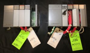 Allen Bradley SLC-500, (4) Slot PLC Controllers, Power Supply Cat #1746-P1 & P2, Series A and C,