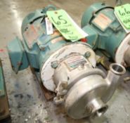 Tri Clover 5 HP Centrifugal Pump, Model C215MEG-18T-S, S/N 391052.03 with 2