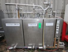 4 - Compartment Rectangular S/S CIP Tank, Includes (2) Tanks 30