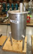30 Gallon Hinged Lid Single Wall S/S Tank, with Lumenite Probe (W750) Rigging/Handling Price: $50 *