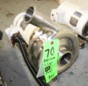 Alfa Laval 1.5 HP Centrifugal Pump, Description No. KH20A165S2EN-CODE, S/N 140115-01 with 2.5