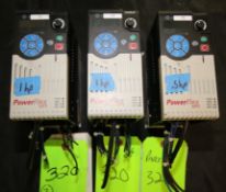 Allen Bradley PowerFlex 525, 1 and .5hp VFD, Cat #22B-D2P3N104 and 252B-D1P4N104, Series A, 380-