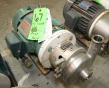 Tri Clover 5 HP Centrifugal Pump, Model C215MDG-18T-S, S/N Z24824 with 2