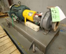 Durco 20 HP Centrifugal Pump, Baldor 3510 RPM Motor, 460V, (W759) Rigging/Handling Price: $50 *