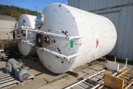 Aprox 4,000 Gallon Dome Top, Cone Bottom, Jacketed S/S Mix Tank, Top Access Door, Bottom and Side