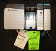 Allen Bradley Control Logix (4) Slot PLC Rack, Power Supply Cat #1756-PA 72/C, Chassis Cat #1756-A4,