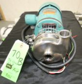 Tri Clover 1 hp Centrifugal Pump, Model C114MD56T-S, SN V0990, with1.5