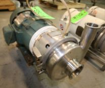 Tri Clover 10 HP Centrifugal Pump, Model C327MEg 2IT-S-HD, S/N Z2480, with 3