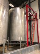 Jacksan & Torrey 8,000 Gal. S/S Single Wall Vertical Tank, Dome Top/Dome Bottom, with Mild Steel Leg