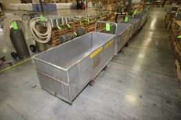 S/S Portable Totes, 5' L x 2' W x 20-1/2