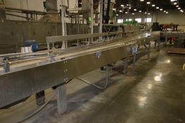 AMBEC Combiner/Inliner, 12-Belt System, with Guide Rails and S/S Rejection Trough