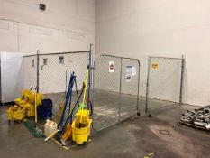 Storage Area Fence, with (2) Swing Gates, with (4) Vertical Posts and 2-Sections of Fencing