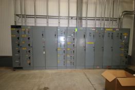 Allen Bradley 33-Bucket Motor Control Center, Horiz. Power: 1200A, Vert. Power: 300A, with (2) ABB