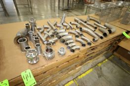 Lot of Assorted S/S Fittings, Including Elbows, Reducers, Reducers with Butterfly Valve, (2)