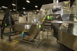 S/S Bottle Hopper & Incline Feeder, Hopper Dims.: Aprox. 56