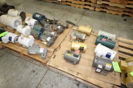 Lot of Assorted (22) Motors, Including NEMA, Baldor, and Leeson, and (1) S/S Clad Motor, 0.16-2 hp