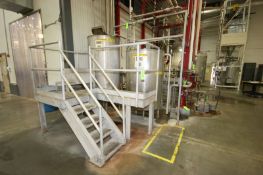 2-Tank CiP System, with (2) 450 Gal. & 350 Gal. Single Wall S/S Tanks, Tank Dims.: 79