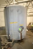 Damrow 2,100 Gal. S/S Processor, S/N 46362, 150 PSI @ 84 F- 5 F, with Side Man Door, with Dual