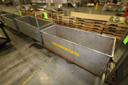 S/S Portable Totes, 5' L x 2' W x 20-1/2