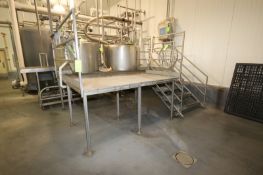 S/S Platform with Stairs, Including Forklift Off Loading Platform, with Hand Rails, Platform