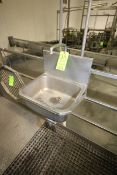 Lot of (1) S/S Single Bowl Sink with Knee Controls, S/S Wall Mounted Equip. Station, (1) S/S Control