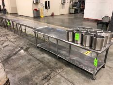 S/S Tables, Assorted Sizes, Some with Bottom Shelves