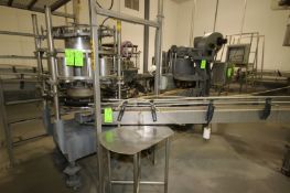 BULK BID: PFAUDLER 7-HEAD CAN FILLER, M/N RP607, WITH ANGELUS 3-STATION ROTARY CAN SEAMER, M/N 59P