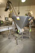 S/S Cap Hopper & Incline Conveyor Feeder, M/N FS-8, S/N 4612, Hopper Dims.: Aprox. 36