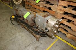 Waukesha 7.5 hp Positive Displacement Pump, M/N 130, S/N 261322, with 3
