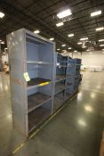 (4) Vertical Shelving Units, with 4-Shelves Per Unit