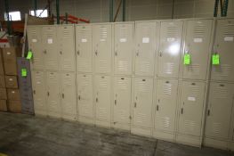 3-Sections of Lockers, Stacked Lockers (18) Total Lockers