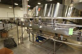 3-Sections of Arrowhead S/S Product Conveyor, Total Feet: Aprox. 53', with (4) Drives, S/S Legs