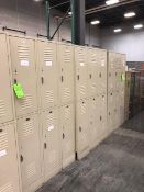 3-Sections of Lockers, Stacked Lockers (18) Total Lockers