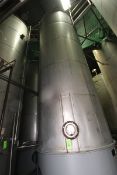 Valley Foundry/Machine Works 6,500 Gal. S/S Single Wall Vertical Tank, with Mild Steel Base, Tank