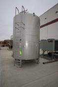 DCI 3,000 Gal. S/S Processor, S/N C96-D-5107, 150 PSI @ 100 F, with S/S Legs, Man Ladder, Top