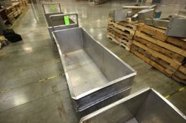 S/S Portable Totes, 5' L x 2' W x 20-1/2